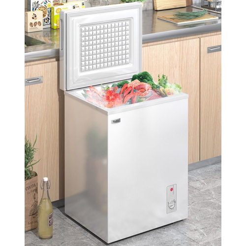 TABU 3.5 Cubic Feet Chest Freezer with Adjustable Temperature Controls